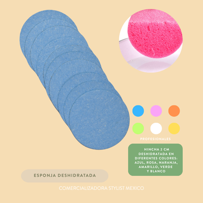 ESPONJAS FACIALES COMPRIMIDAS 10 PZS