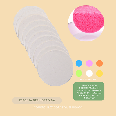 ESPONJAS FACIALES COMPRIMIDAS 10 PZS