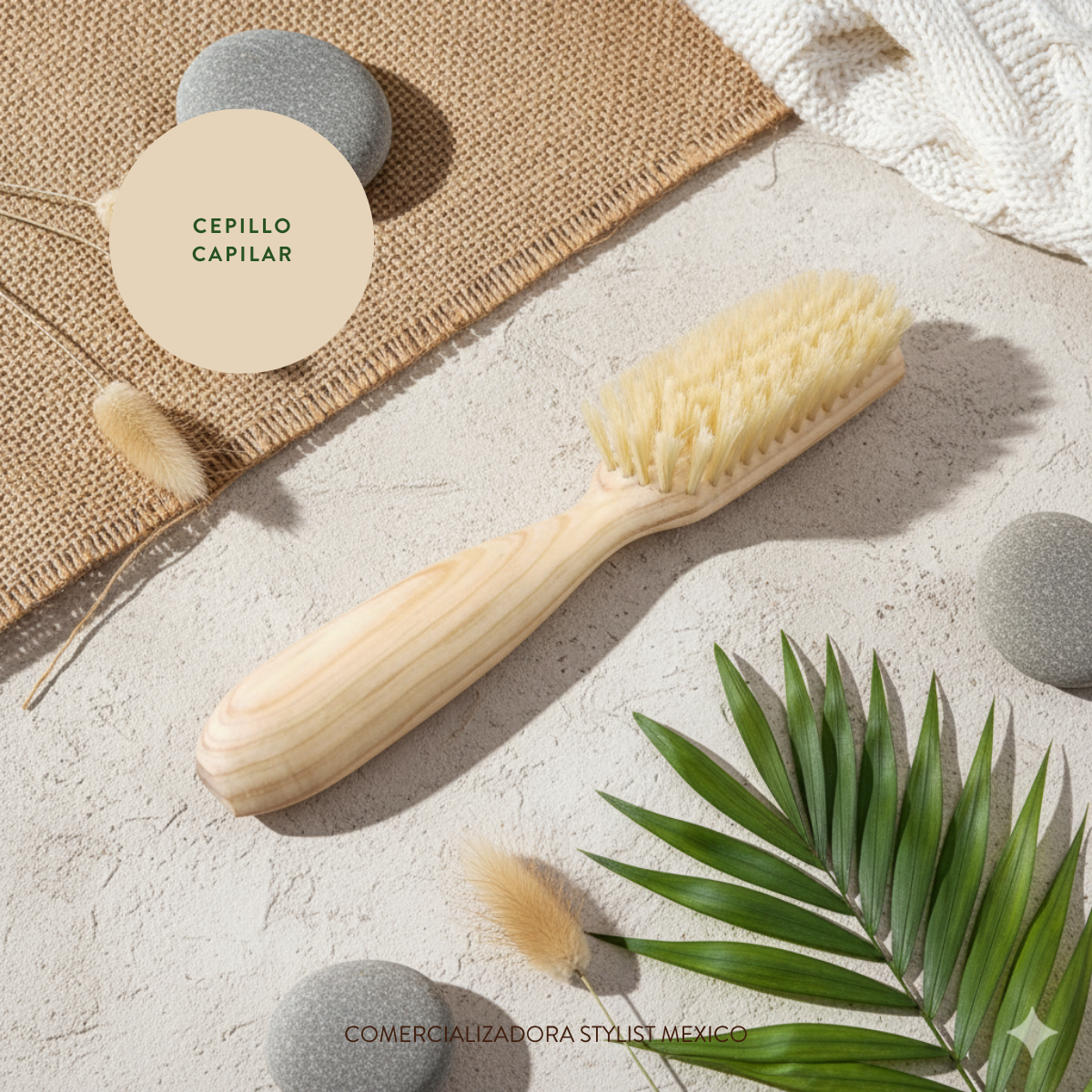 CEPILLO CAPILAR DE FIBRAS NATURALES