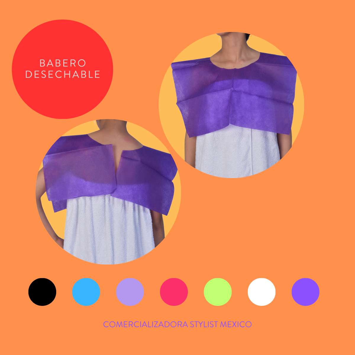 BABERO DESECHABLE PAQUETE DE 5 PIEZAS