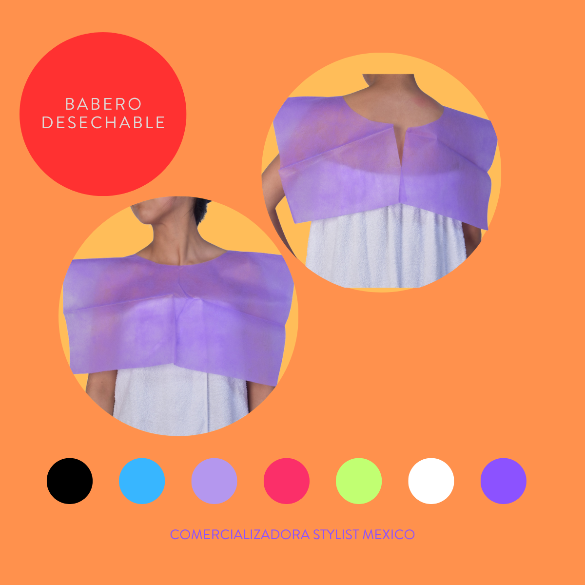 BABERO DESECHABLE PAQUETE DE 5 PIEZAS