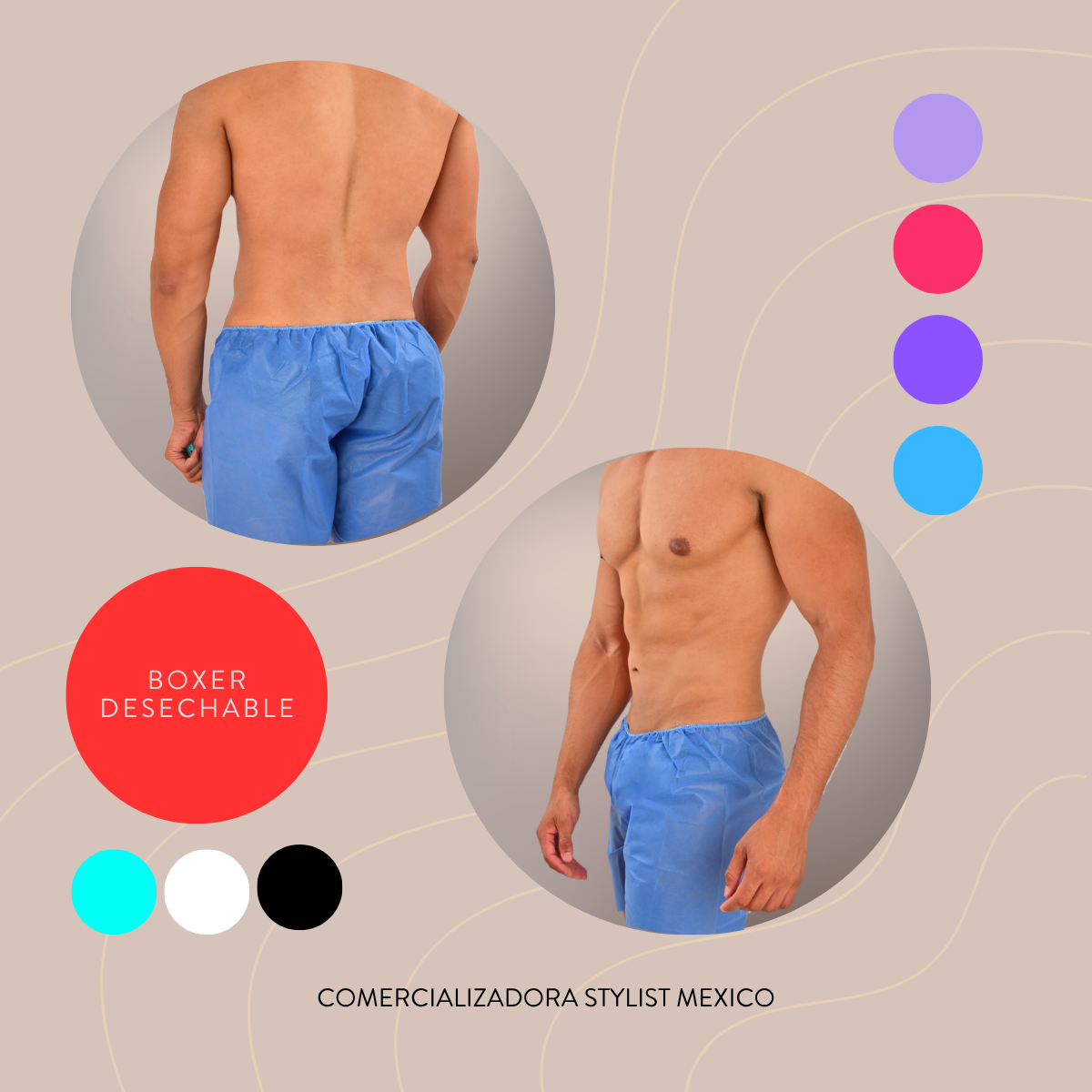 BOXER DESECHABLE PARA CABALLERO PAQUETE DE 5 PIEZAS