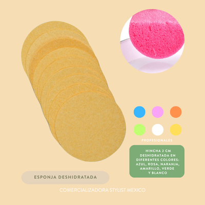 ESPONJAS FACIALES COMPRIMIDAS 10 PZS