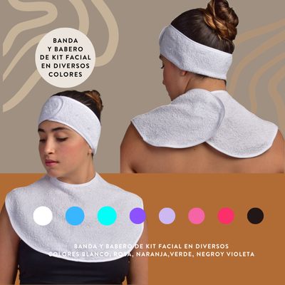Kit facial (Banda, Babero y Toalla facial)