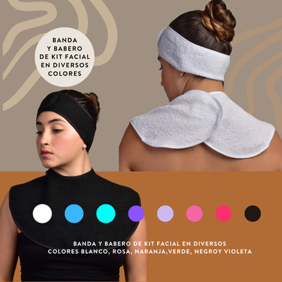 Kit facial (Banda, Babero y Toalla facial)