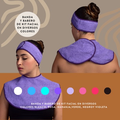 Kit facial (Banda, Babero y Toalla facial)