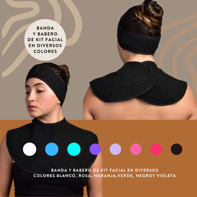 Kit facial (Banda, Babero y Toalla facial)