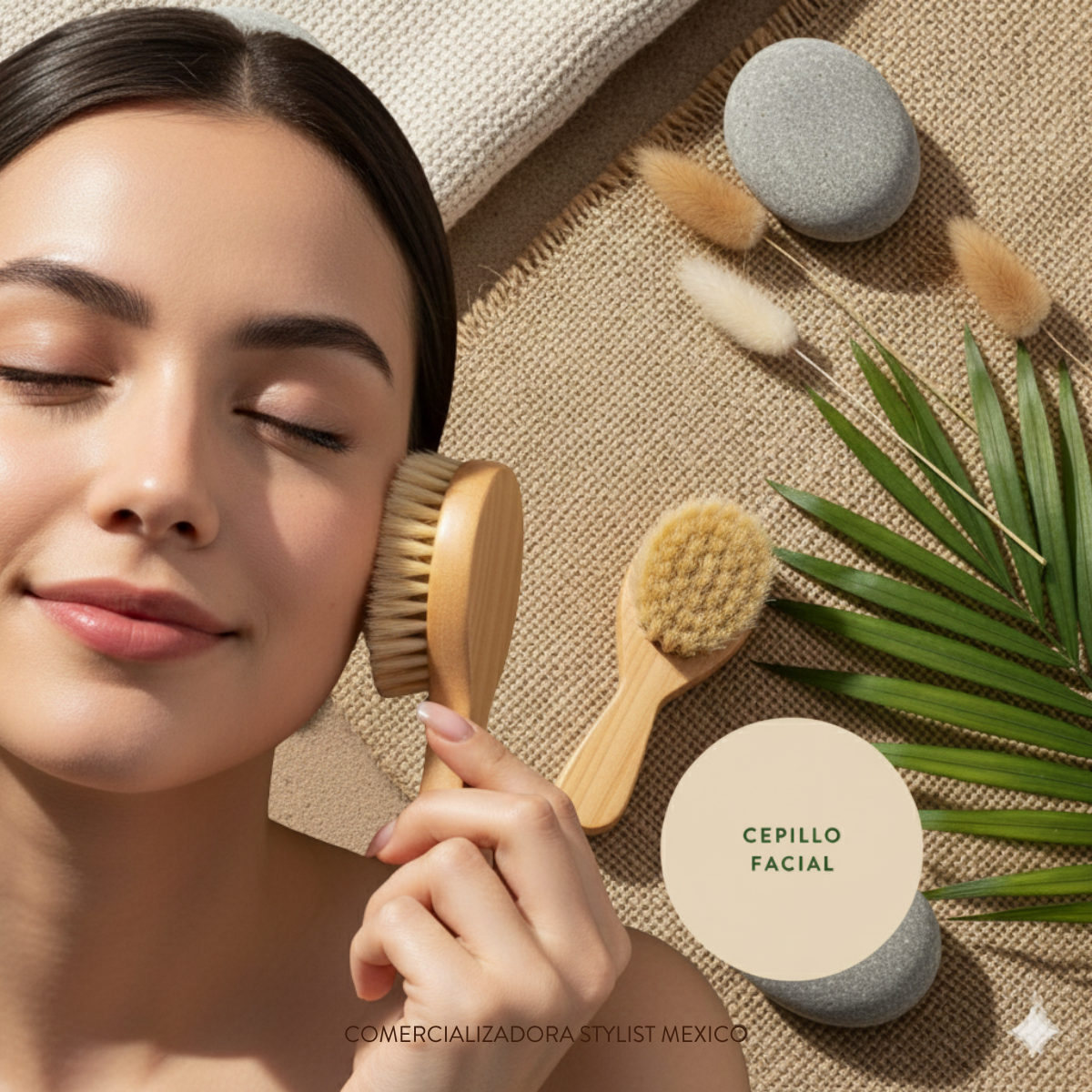 CEPILLO FACIAL DE CERDAS NATURALES