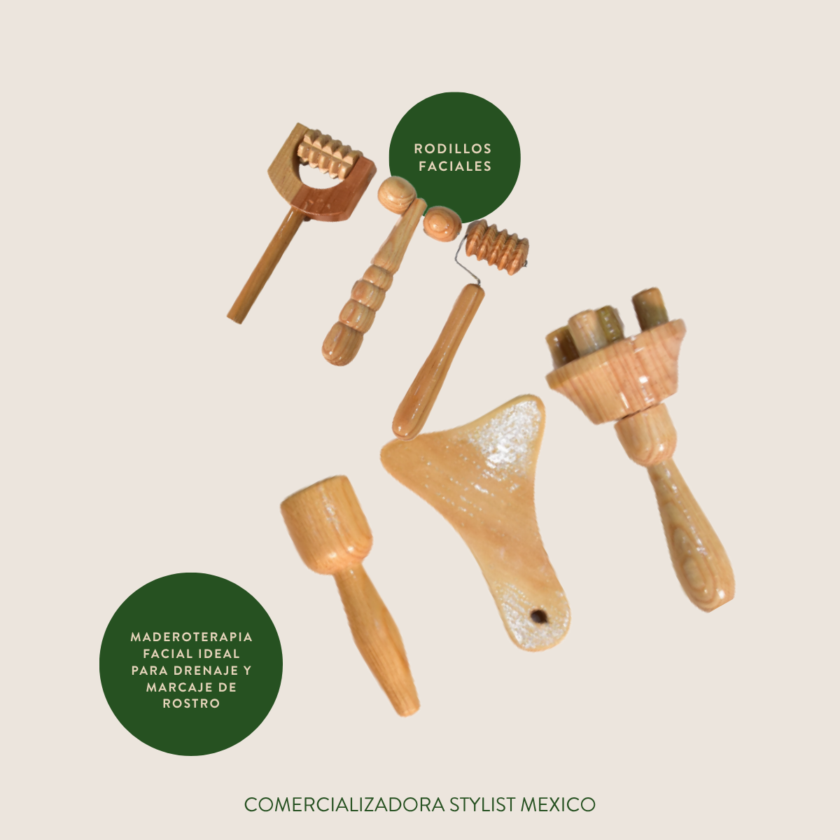 MADEROTERAPIA FACIAL 6 PIEZAS