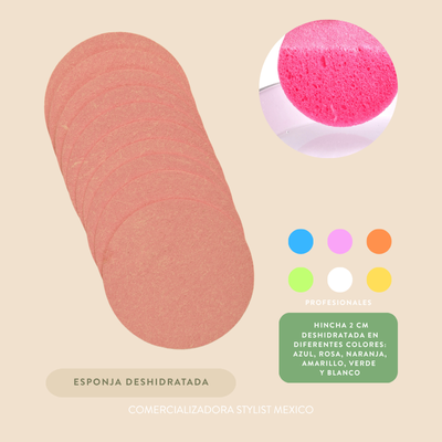 ESPONJAS FACIALES COMPRIMIDAS 10 PZS